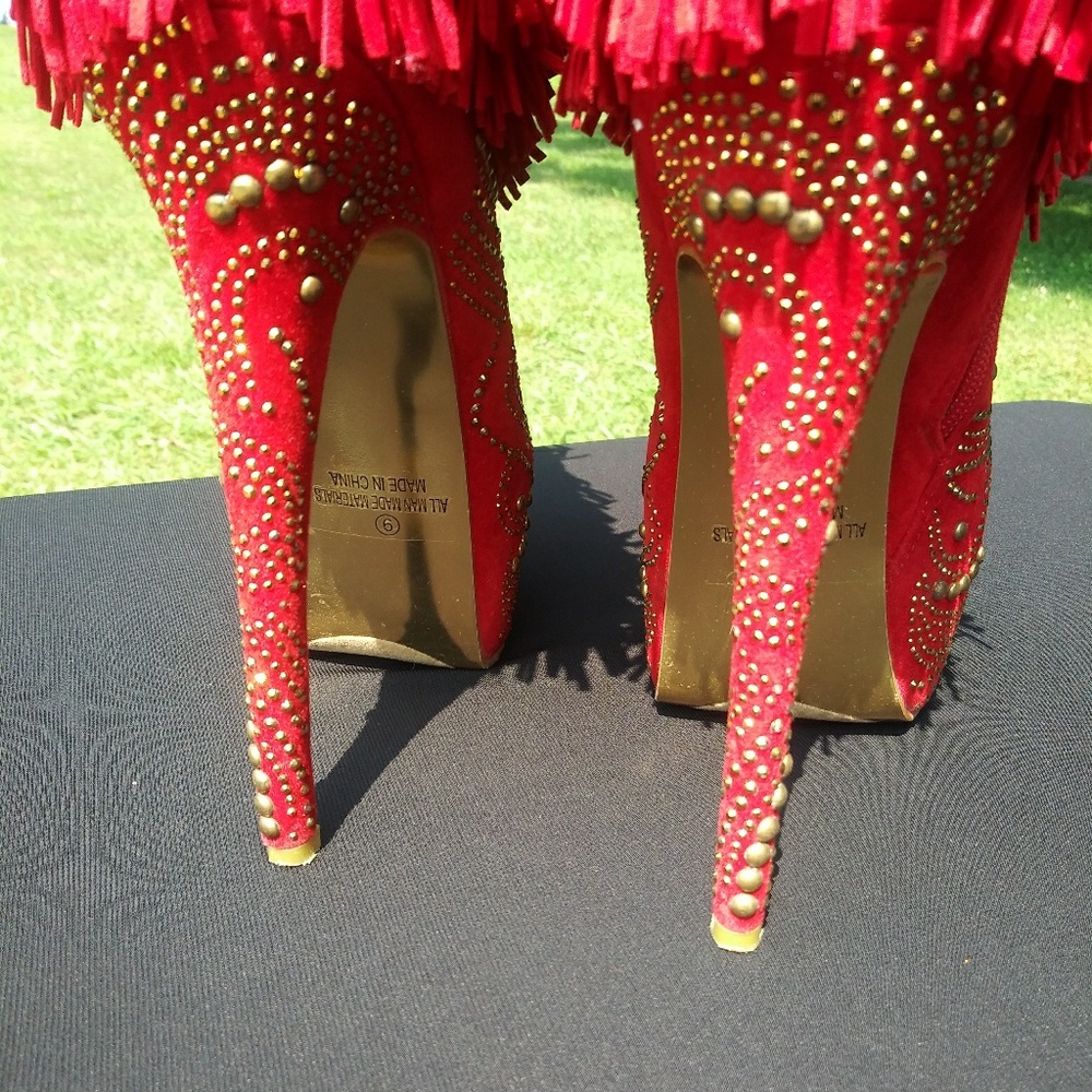 Platform Fringe Booties - Picture 3 of 6